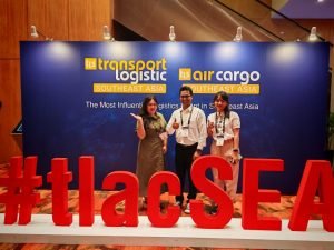 AIRA team at the #tlacSEA sign, Transport Logistic & Air Cargo Southeast Asia 2025